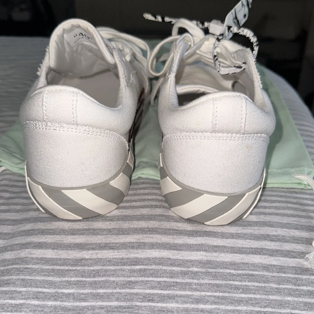 Off- White Vulcanized Eco Canvas Sneakers - Picture 6 of 16